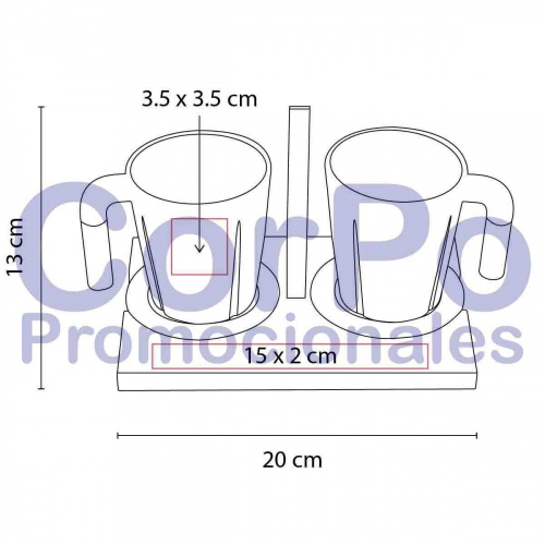 Set de tazas Iwao - CorPo Promocionales