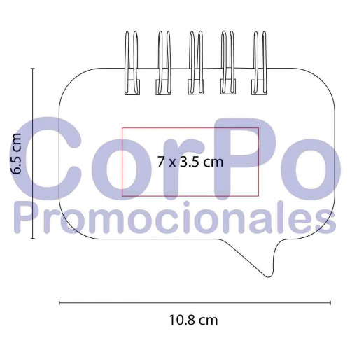 Porta notas Muham - CorPo Promocionales