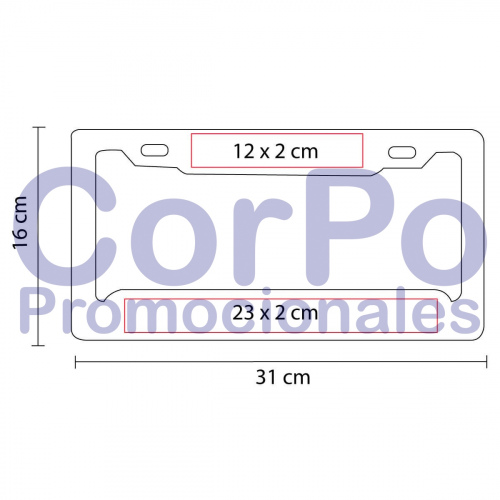 Porta placa - CorPo Promocionales