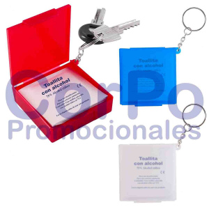 Estuche - llavero con pads de alcohol