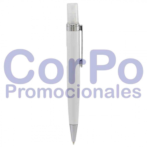 Bolígrafo Zambia con spray sanitizador - CorPo Promocionales