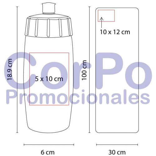 Cilindro con toalla deportiva laval