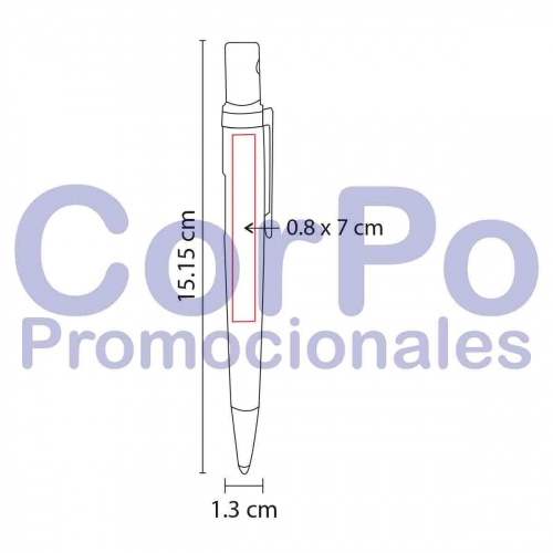 Bolígrafo Zambia con spray sanitizador - CorPo Promocionales